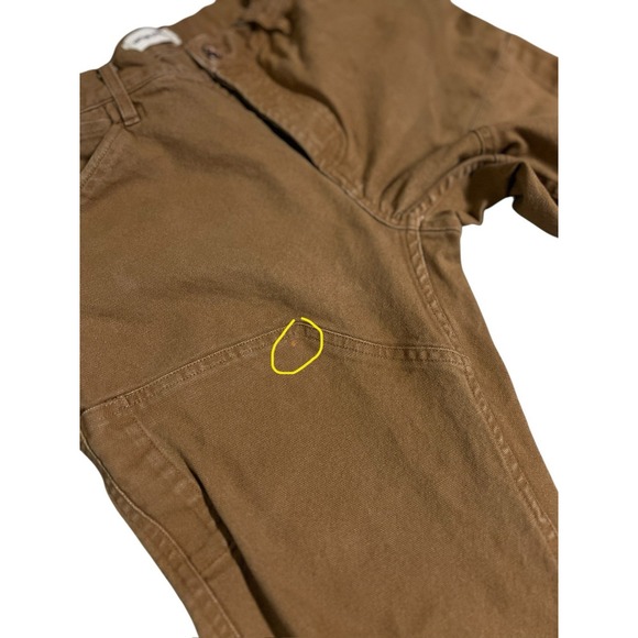 Taylor Stitch Canvas Camp Chore Pants Size 30 Tan Button Fly Men's Double Knee - Picture 14 of 14